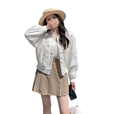 【现货】新中式轻风白蕾丝刺绣上衣休闲短外套防晒衣空调服，女装短外套，先锋丽姿