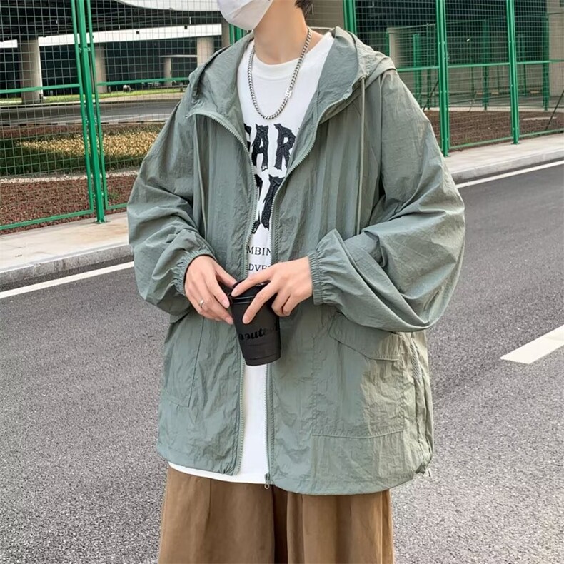 2023港风文艺连帽防晒衣男夏季宽松潮流夹克,男装夹克,星座716-3