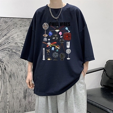冰丝七分袖t恤男大码五分袖男短袖男中袖Q11383-P30，男装T恤，电商A040
