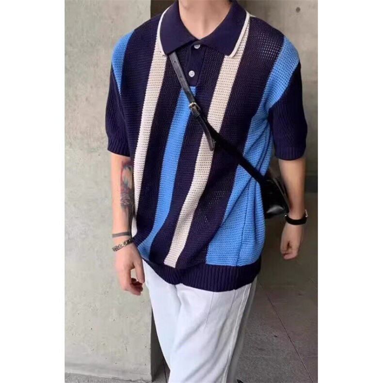 夏季短袖针织衫男Polo衫型男弹力T恤衫宽松韩版东大门男TZ88,男装Polo衫,星座1116A（原606A-3）