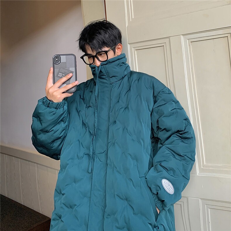 1定制面料棉衣男港风半高领棉服男外套男8707P125控168,男装棉衣,星座226-2