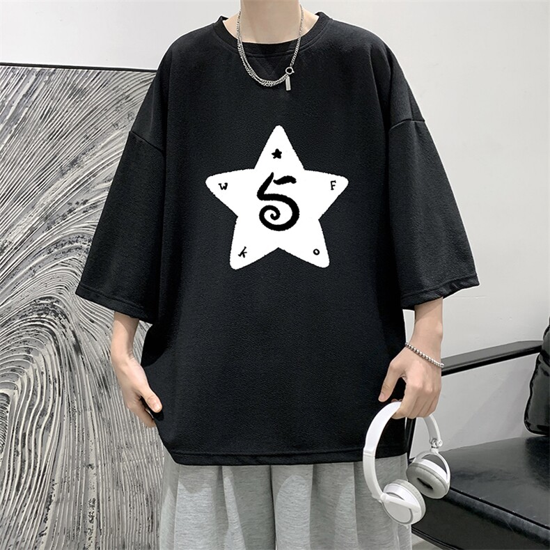 冰丝七分袖t恤男大码五分袖男短袖男中袖Q11368-P30,男装T恤,电商A040