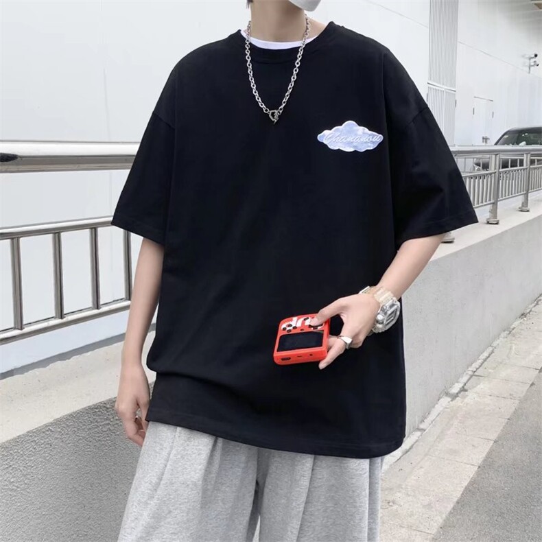 夏季潮牌男士短袖t恤男潮流上衣情纯棉精梳190克C33P35,男装T恤,星座1116-2