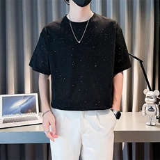 社会小伙夏季纯色男士短袖圆领t恤高克重半袖体恤C208-8004特P28，男装T恤，电商C208