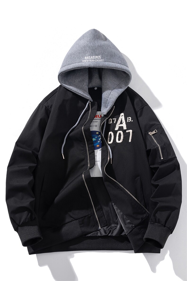 现货三色秋冬季潮牌夹克棉衣棒球服欧美街头飞行员外套情侣装,男装棉衣,电商A105
