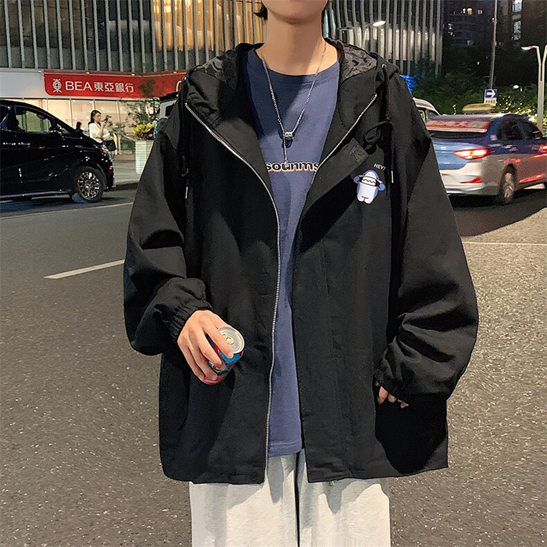 JK41167-P85加棉款-P115纯棉连帽夹克男士大码工装夹克男外套男,男装夹克,电商A040
