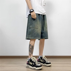 2024美式牛仔裤男款直筒短裤潮D5151P38，男装牛仔裤，星座1116-2