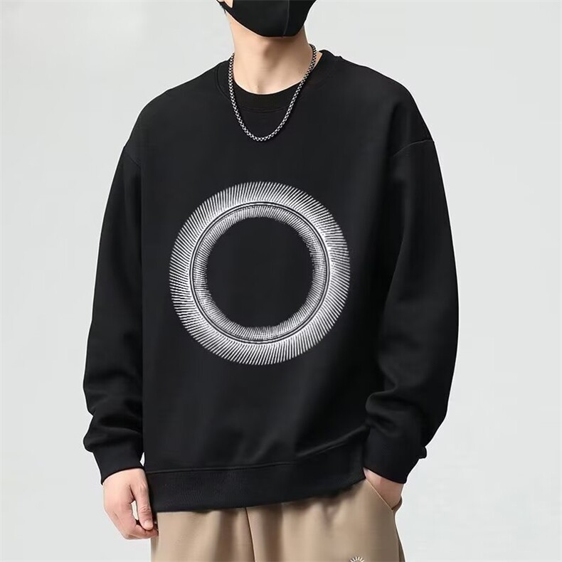 1506/QW30230/P35潮牌亮片烫钻时尚休闲长袖t恤,男装T恤,星座1506