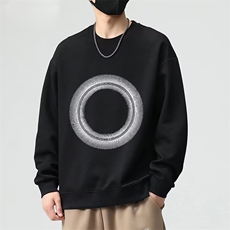 1506/QW30230/P35潮牌亮片烫钻时尚休闲长袖t恤，男装T恤，星座1506