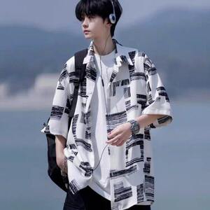 GENIOLAMODE美式冰丝短袖衬衫男2025夏季新款宽松国潮复古上衣潮图片