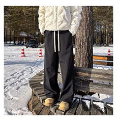 1506-1/KA80841/P43冬季防风厚棉裤外穿羊羔绒防寒直筒裤男女同款，男装棉裤，星座1506-1
