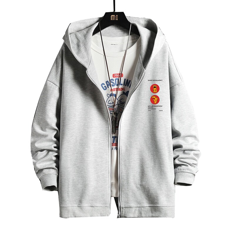 KS21093-P38连帽开衫卫衣男运动外套大码班服网格挂拍,男装卫衣,电商A040A