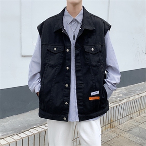 牛仔马甲男潮流时尚秋季外搭叠穿坎肩背心无袖马夹外套MJ112-P55图片