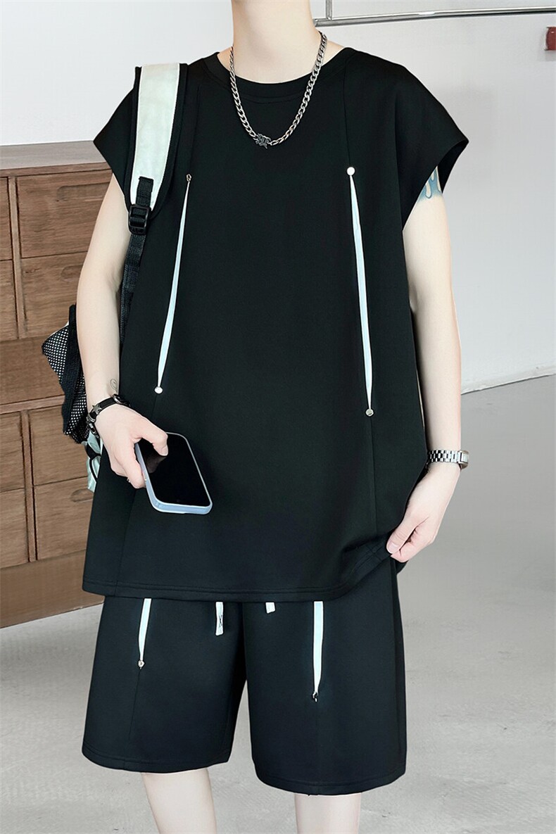 XZ210-1-2568-P50夏季短袖套装男,男装T恤,星座210-1