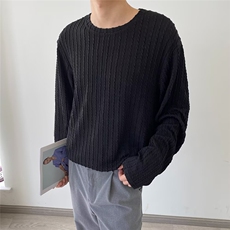 长袖男士宽松圆领打底衫简约新款潮流百搭日系流行WY49-P33，男装T恤，星座208-5