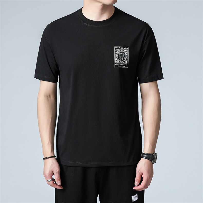 夏季薄款短袖T恤男士休闲宽松圆领上衣服新款潮流T恤YF1807-P50,男装T恤,星座1105-3