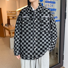 秋冬季加绒加厚牛仔棉衣男潮流ins宽松羊羔毛夹克外套W2154-P83，男装夹克，星座512-2