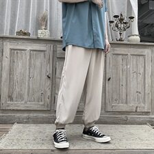 春港风ins裤子男垂感宽松休闲裤K2008P55，男装休闲裤，星座507