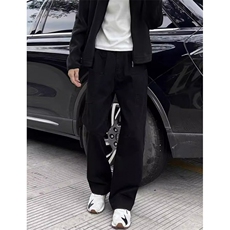 复古军绿色牛仔裤男宽松多口袋工装裤高街痞帅直筒休闲裤KD807，男装牛仔裤，星座1116A（原606A-3）