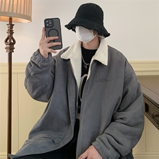 机车夹袄加厚棉服痞帅外套大码港风棉衣美式1016-1W90P128K158，男装棉衣，星座1016-1（原电商B408-1）