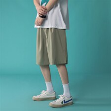 @中性冰丝夏季宽松潮流纯色休闲短裤男士五分裤-K40-P20,男装休闲裤,电商A171