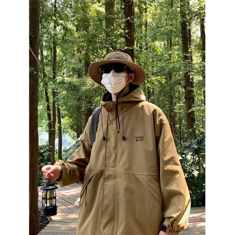 情侣户外冲锋衣男款高街美式防水登山服外套GF16 P63图片