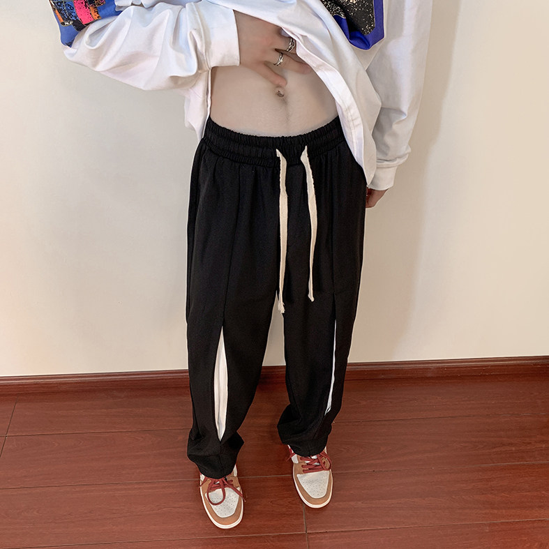 西裤男拼色韩版潮流2022秋夏季新款ins宽松帅百搭休闲裤K2179-P35,男装西裤,星座412-2