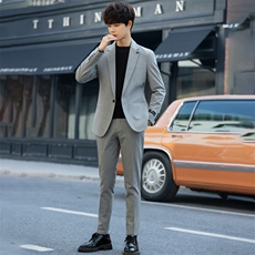 2025春秋季款男西服套装青少年韩版简约时尚休闲单西外套313P155，男装西服套装，电商A355（原A415）