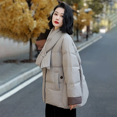 现货现货现货韩版百搭90白鸭绒小围巾保暖羽绒服，女装羽绒服，阳光伊恋
