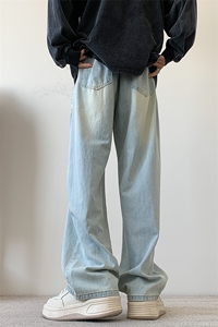 S-3XL 夏季薄款冰丝裤直筒宽松破洞牛仔裤 310A-2 BK312 p55 控78图片