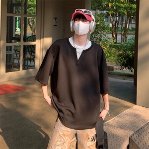特P40 无差价新款夏季新款百搭假两件短袖T恤-HT10181 港风图片