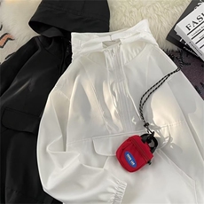 潮牌口袋工装拼接设计感连帽防晒服外套男薄款潮流宽松冲锋衣风衣，男装夹克，星座601-2