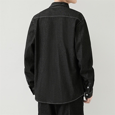 秋季牛仔衬衣时尚简约休闲长袖衬衫XZ310B-3-CY8002-P50，男装衬衫，星座310B-3