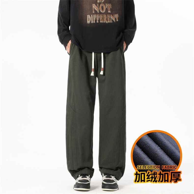 美式纯棉工装裤男秋冬宽松直筒阔腿休闲长裤子J8030-P45/加绒P55,男装工装外套,星座509