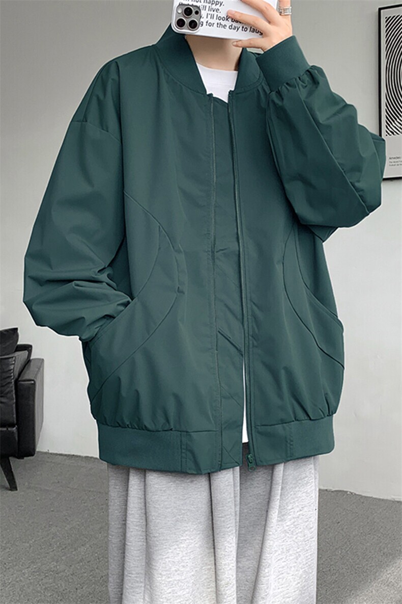 M-8XL春季棒球服外套男大码立领飞行员夹克潮牌休闲衣服JK001P65,男装夹克,电商B312