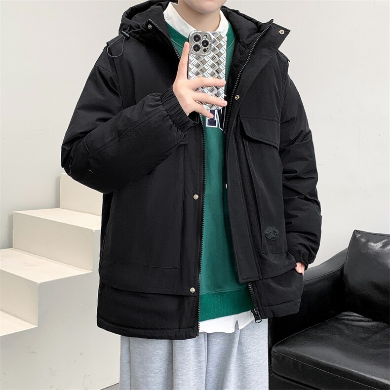 冬上新加棉加厚棉服港风休闲连帽棉衣外套男女8318-P130控价178,男装棉衣,电商A441-1