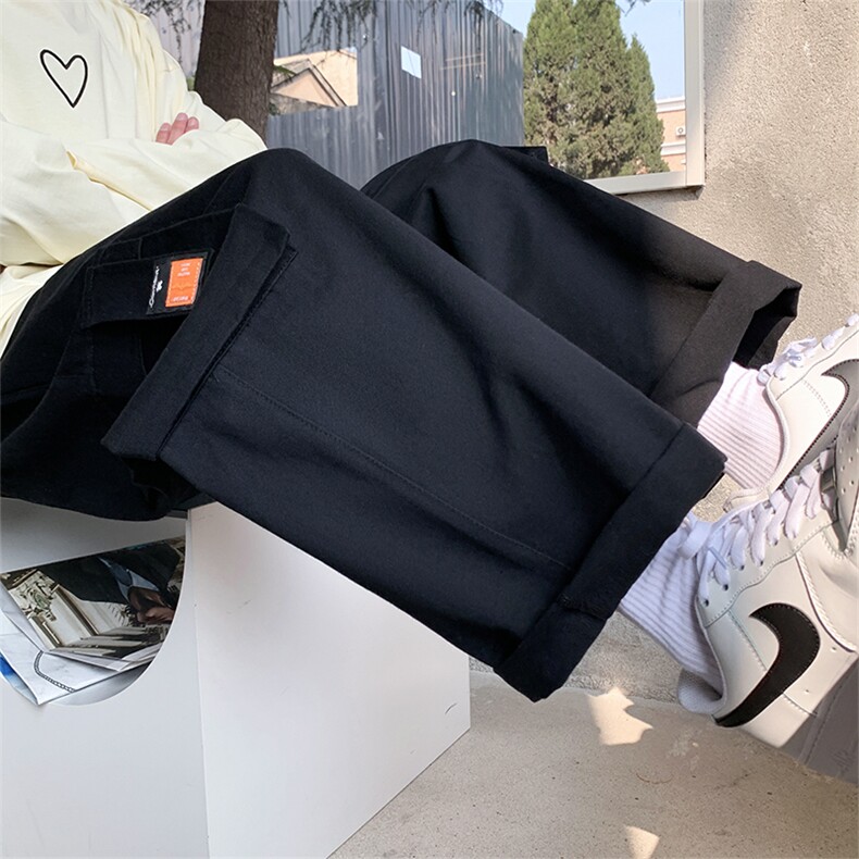 21新款中性风立体口袋织带工装休闲裤四季款7731-P55控68,男装休闲裤,电商A059