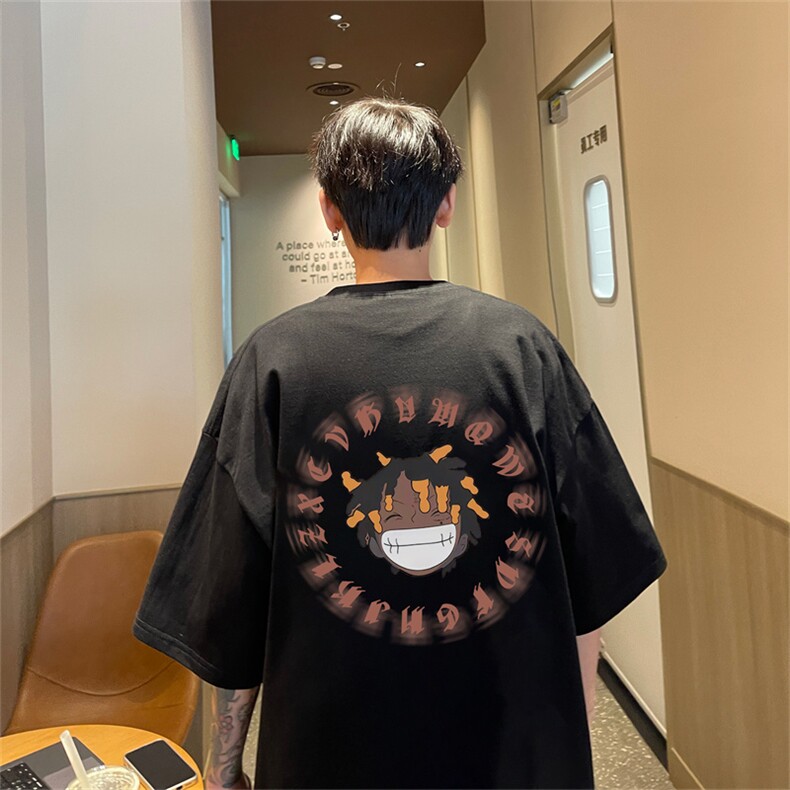特P19控38230g重磅纯棉港风短袖t恤男DT3135,男装T恤,电商B370