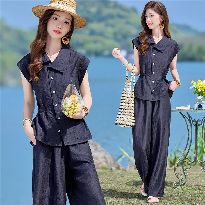 2026年夏季天丝牛仔休闲两件套凉爽套装女，女装套装/套裙，依路服饰