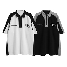 白底23夏季时尚百搭翻领半拉链印花潮流短袖T恤DT3208P45控68，男装T恤，电商A247-1