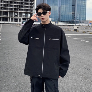 哈灵顿工装夹克男春秋季美式复古cleanfit水洗帆布外套短款棒球服图片