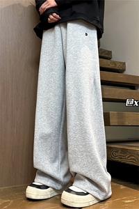 XZ616 秋冬重磅加厚趣味绣标简约百搭休闲长裤 TY1134 特P35控68图片