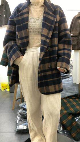 羊毛加棉大衣，女装，E·风尚