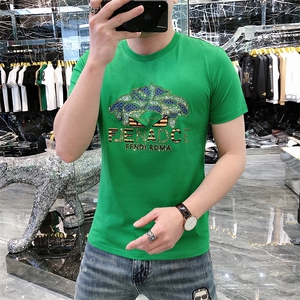 新款时尚高端精品欧货夏季男T恤短袖潮流抖音A227B-A-726-P48图片
