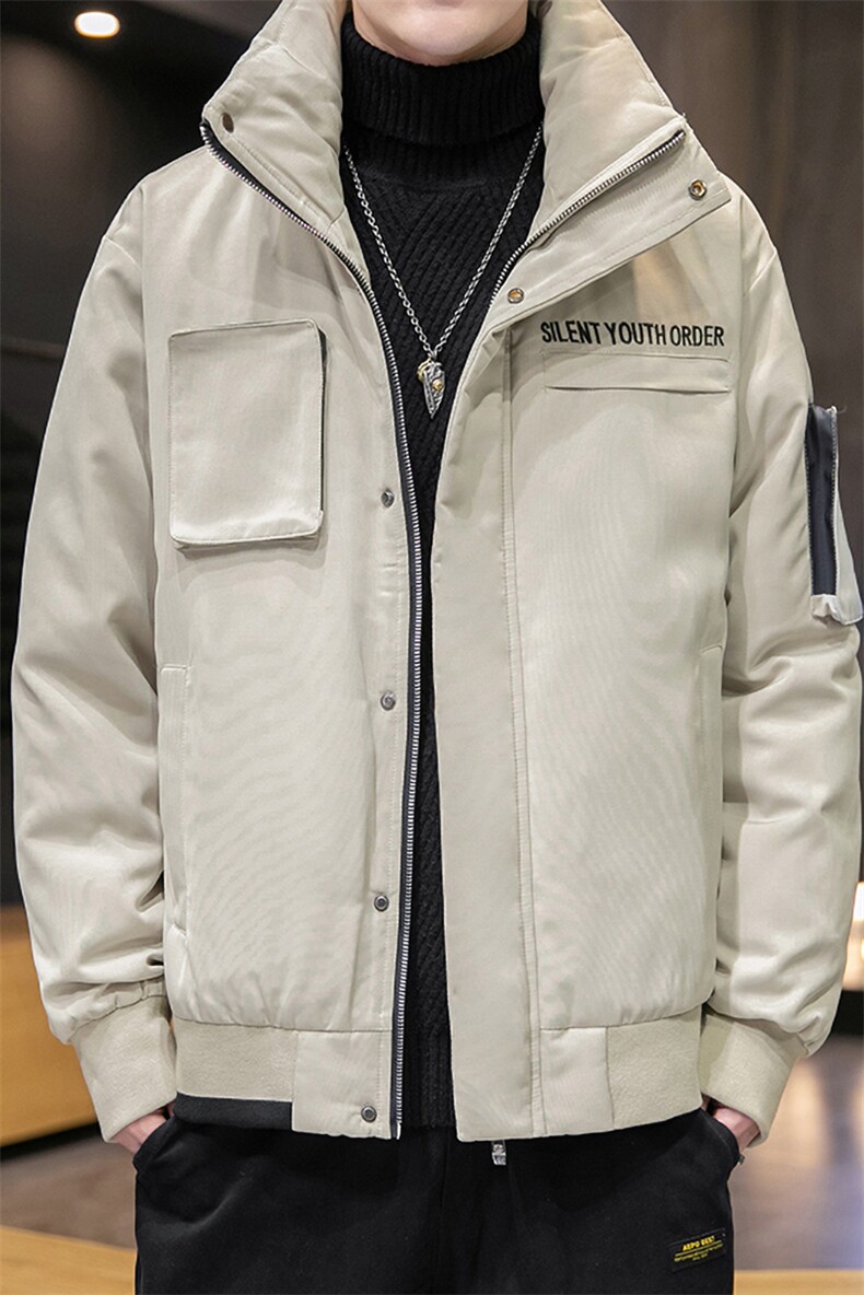男士立领羽绒服新款潮流冬季休闲上衣中青年加厚保暖男装外套,男装羽绒服,电商B212（原钱塘6029）