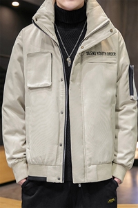 男士立领羽绒服新款潮流冬季休闲上衣中青年加厚保暖男装外套图片