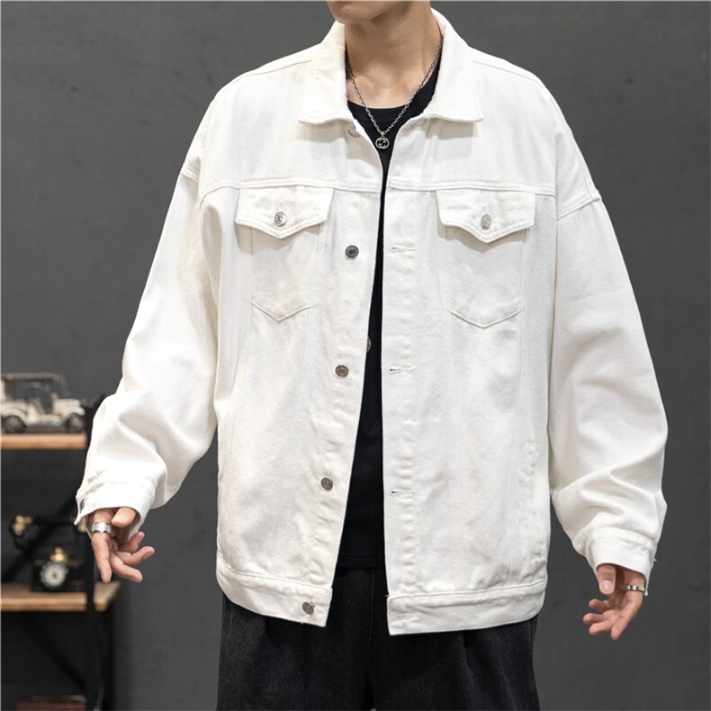 爆爆 春装新款男士牛仔衣情侣宽松外套男女百搭牛仔夹克JK336-P60图片