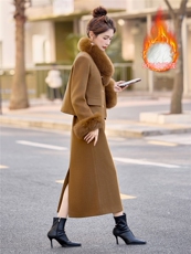 现货2025年冬季90羽绒服套装韩版真狐狸毛袖口领子淑女保暖两件套，女装套装/套裙，韩宇舍