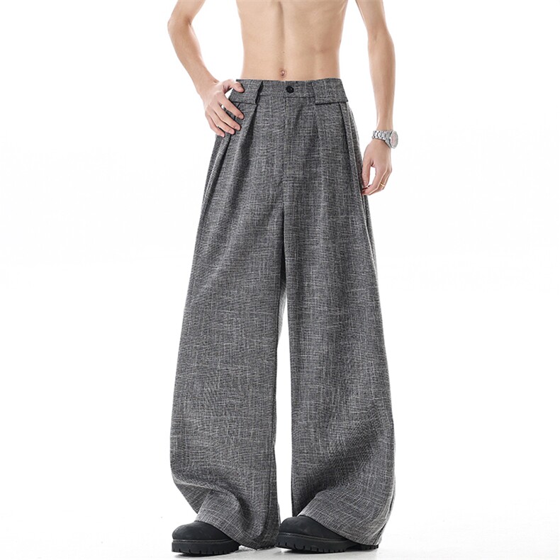 新款2026春夏季老钱风纹理西裤xz906-1-K1300特P50控89，男装西裤，星座906-1（原电商a316-2）