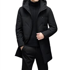 新款2023冬季羽绒服男装白鸭绒连帽外套中年爸爸装YYYR225-P320，男装羽绒服，电商B212（原钱塘6029）